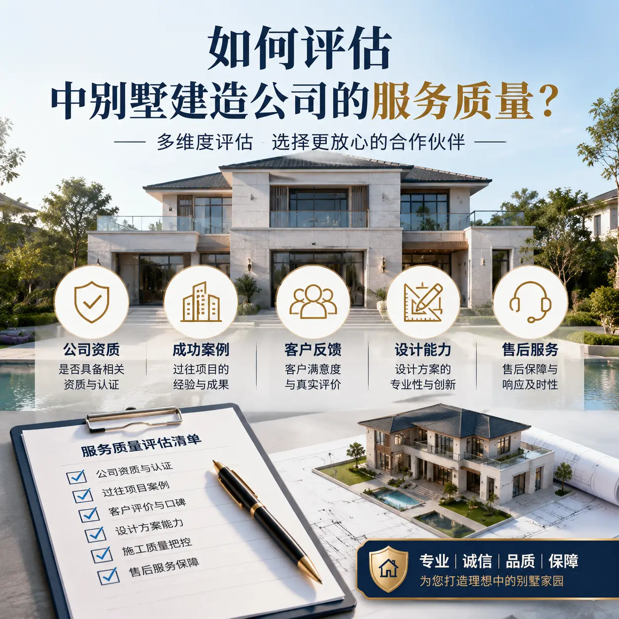 如何评估 黔南 中别墅建造公司的服务质量？