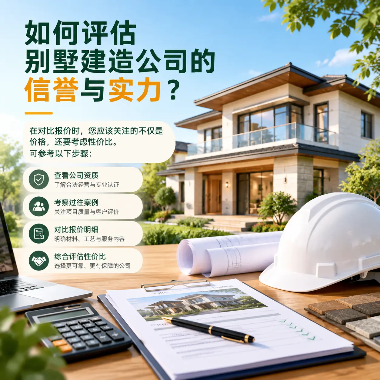 如何评估 黔南 别墅建造公司的信誉与实力？