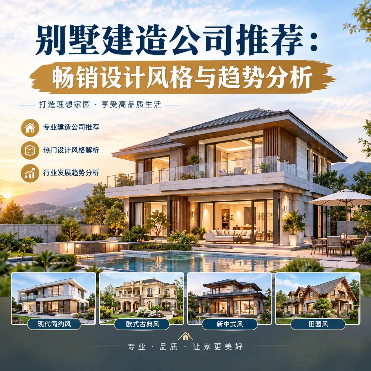 别墅建造公司推荐: 黔南 畅销设计风格与趋势分析